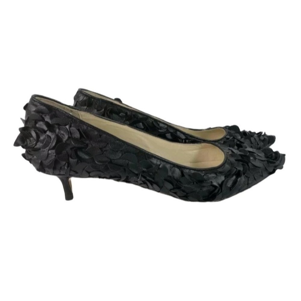 NWT Butler Italy Women's Black Leather Kitten Heel Pump Size 8 *No Box*